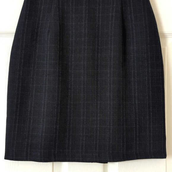 Diane K. 80's Vintage Preppy Plaid High Waisted A-Line Mini Skirt Navy Green 5 - Picture 4 of 14